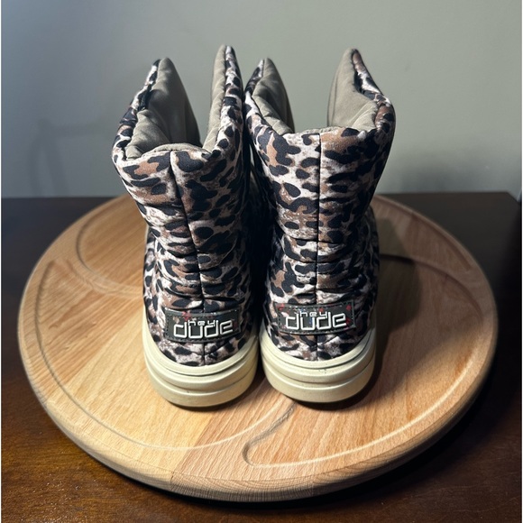 Hey Dude Margot Eco Leopard Winter Lightweight Ankle Boots Womens Size 8 NEW - Picture 4 of 6